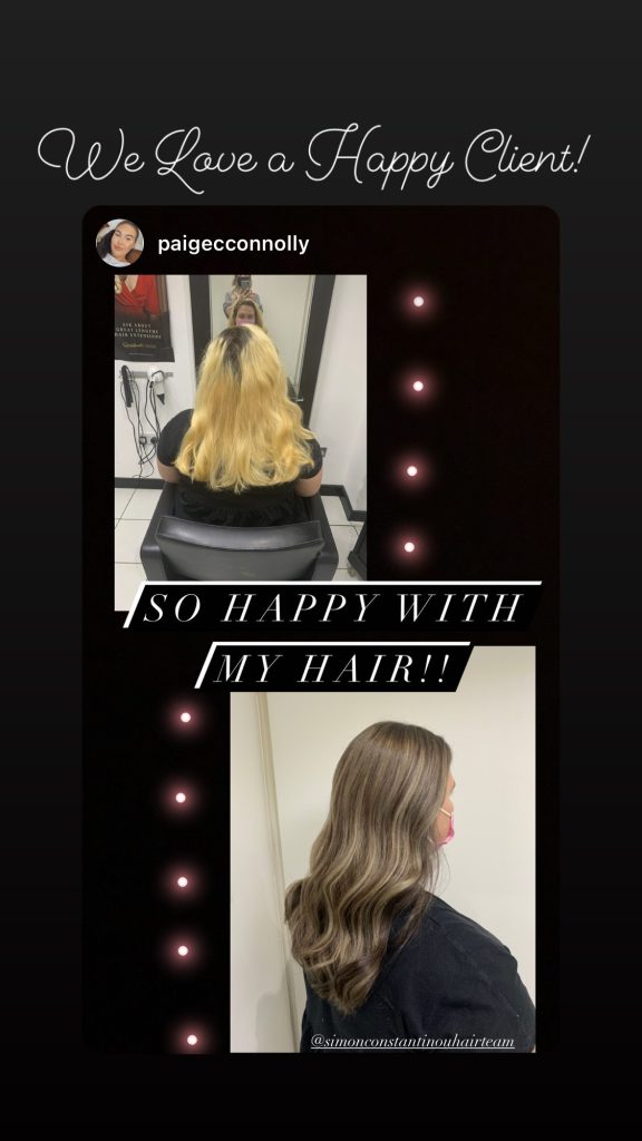 Before and after hair colour testimonial cardiff