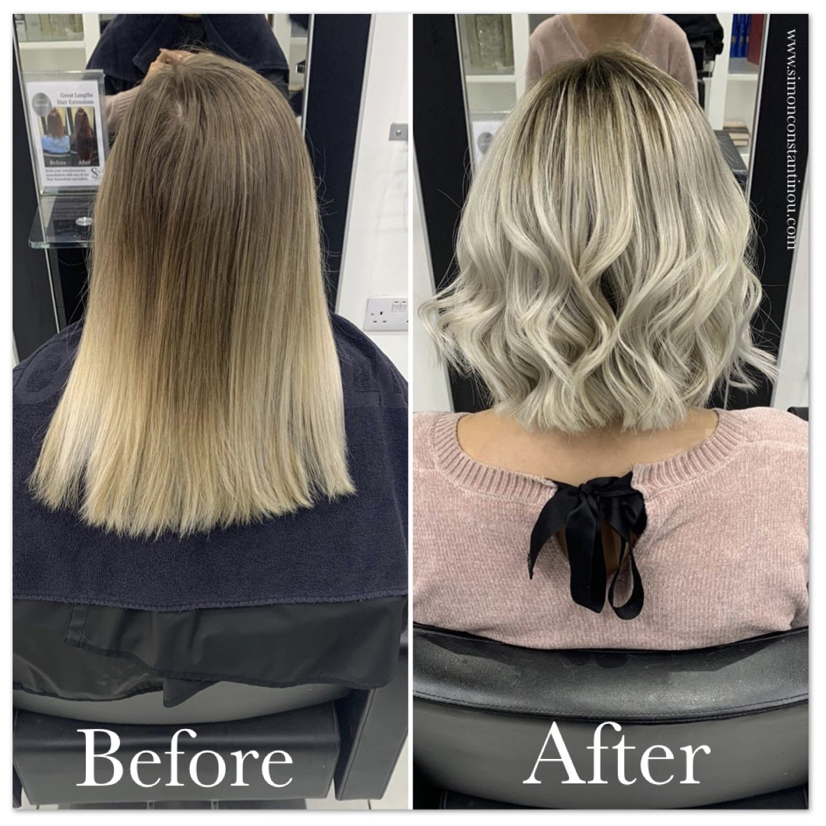 balayage blonde bob