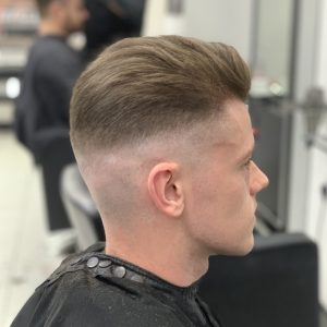 Mens Fade Haircut with Pomp