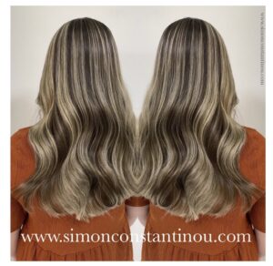 Ash Brunette Balayage Hair Colour with waves