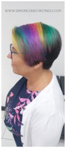 Rainbow Hair Colour on Short Hair