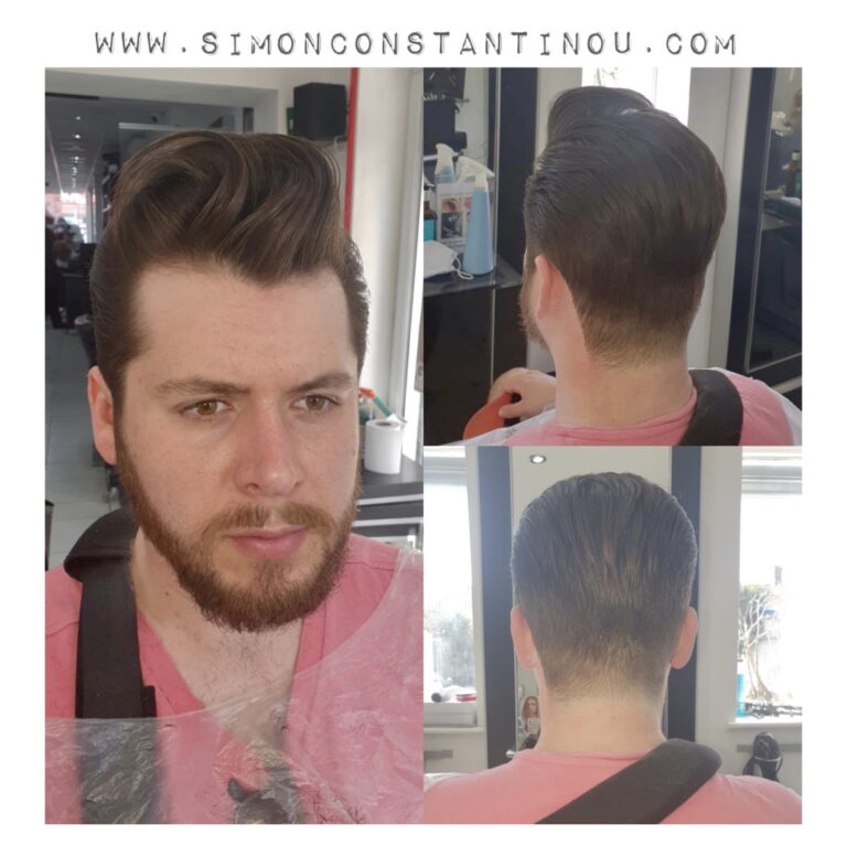 Tapered Mens Hair Cut with Pompadour