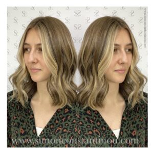 Restyle and Honey Blonde Balayage with Money Piece Hair Colour