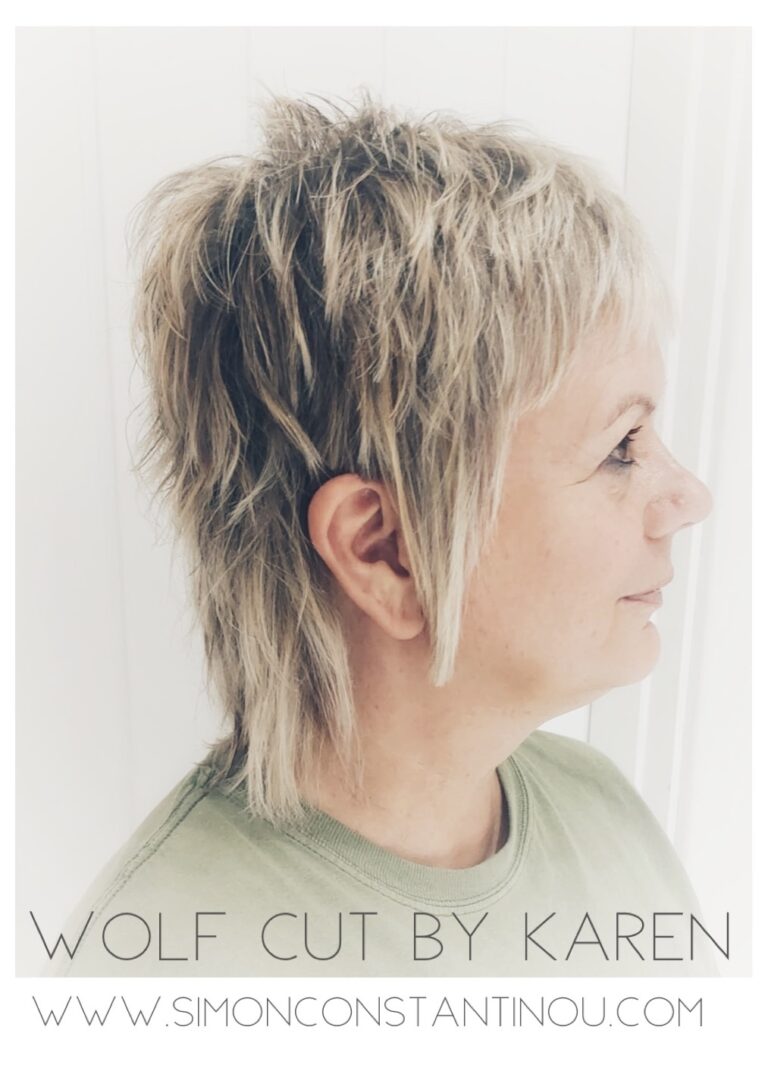 Women's Short Choppy Mullet - Wolf Cut by Karen at Simon Constantinou Hairdressers in Cardiff
