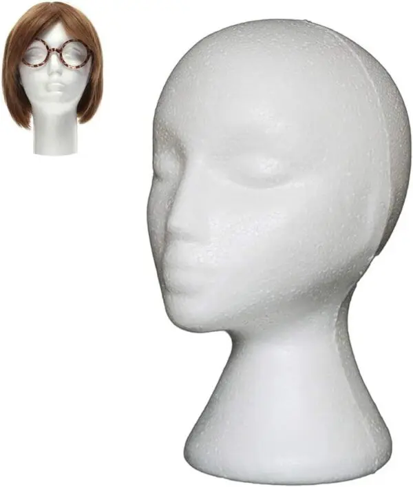 Polystyrene Head Mannequin Head for Wigs Hair Systems 1 pc