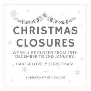 Christmas closures at Simon Constantinou Hairdressers Cardiff