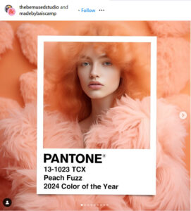 peach fuzz - pantone colour of the year 2024