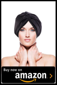 black silk bonnet or hair wrap