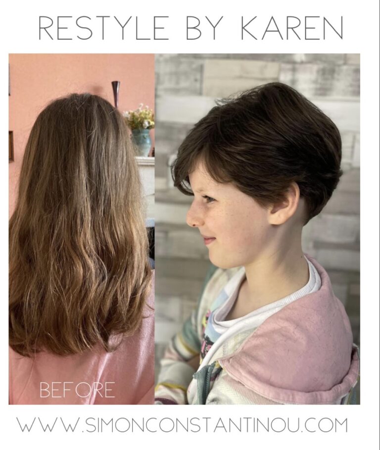 Little Girl Restyle - Hair Cut by Karen with Hair Donation to Little Princess Trust at Simon Constantinou Hairdressers Cardiff