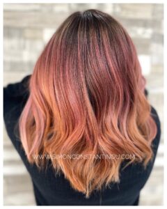 Fruit Punch Balayage Hair Colour by Steph at Simon Constantinou Balayage Hair Salon Cardiff