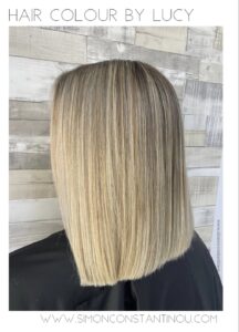 Blonde Highlights long bob by Lucy at Simon Constantinou Hairdressers in Cardiff