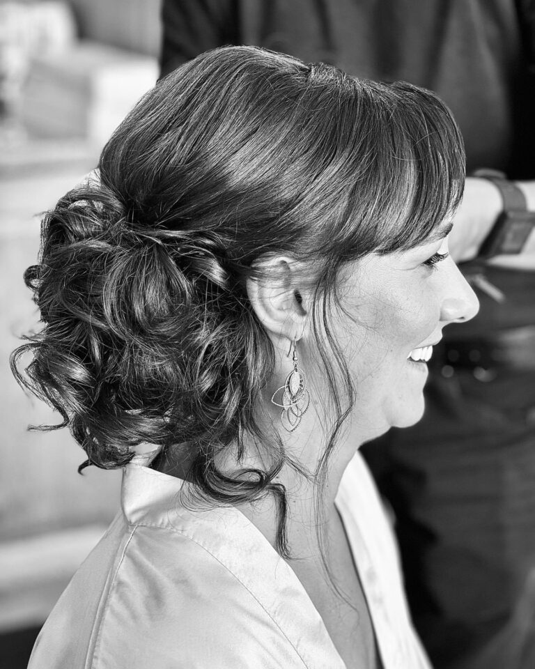 Bridesmaid Hair Up by Bridal Specialist, Nathan at Simon Constantinou Hairdressers Cardiff