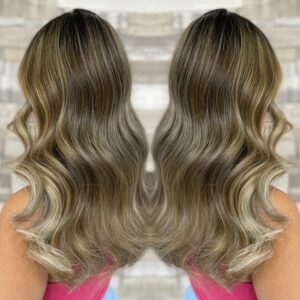 Dark blonde Bronde Balayage Hair Colour by Steph at Goldwell Olaplex Hair Salon Cardiff