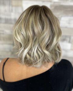 Blonde Balayage Bob by Steph at Simon Constantinou Hairdressers Cardiff