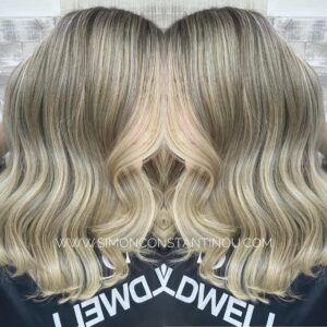 Babylights & Blended Beige Balayage Hair Colour by Leonie at Simon Constantinou Hairdressers Cardiff