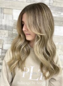 Beige blonde Balayage by Steph at Simon Constnatinou Hair Salon in Cathays, Cardiff