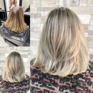 Ash blonde Balayage by Steph at Simon Constantinou Hairdressers Cardiff