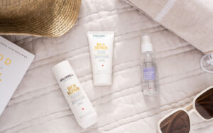 Goldwell Rich Repair Travel kit with sun hat and sunglasses