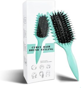 Turquoise Curly Hair Brush on Amazon