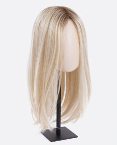 Heat-resistant synthetic blonde hair topper 