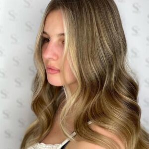Colour Correction Warm Blonde Balayage by Steph at Simon Constantinou Hairdressers Cardiff