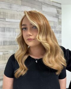 Copper Balayage Hair Colour by Leonie at Simon Constantinou Hairdressers in Cardiff