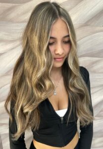 Caramel Brunette Balayage Hair Colour by Steph at Simon Constantinou Hairdressers Cardiff