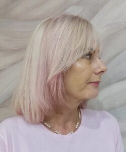 Colour and Butterfly cut by Karen at Simon Constantinou Hairdressers in Cardiff