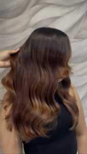 Caramel Brunette by Leonie at Simon Constantinou Hairdressers Cardiff