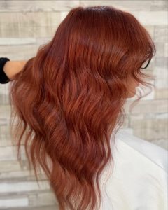 Auburn Red Hair Colour by Leonie at Simon Constantinou Hairdressers Cardiff