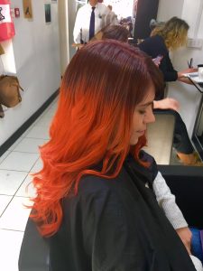 Red Hair Ombre by Steph at Simon Constantinou Hairdressers Cardiff
