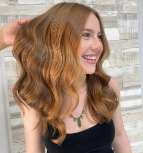 Cut and Blow Dry on red hair by Leonie at Simon Constantinou Hairdressers, Cathays, Cardiff