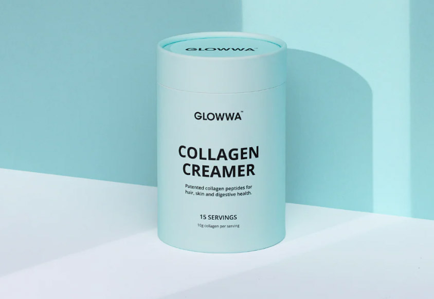 GLOWWA Collagen Creamer available at Simon Constantinou Hairdressers in Cardiff