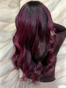 Pink Berry Balayage by Steph at Simon Constantinou Hairdressers Cardiff