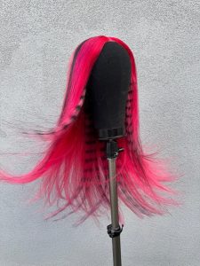 Pink Wig by Rhys at Simon Constantinou Hairdressers Cardiff