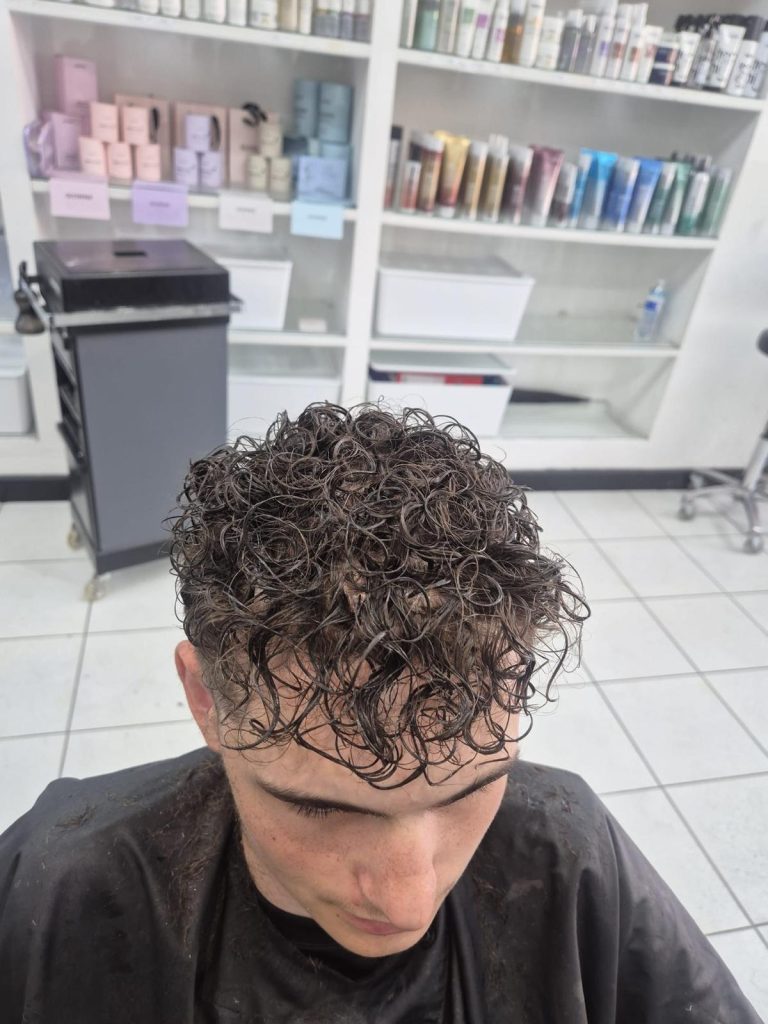 Men's Top Section Perm by Androulla at Simon Constantinou Hairdressers Cardiff